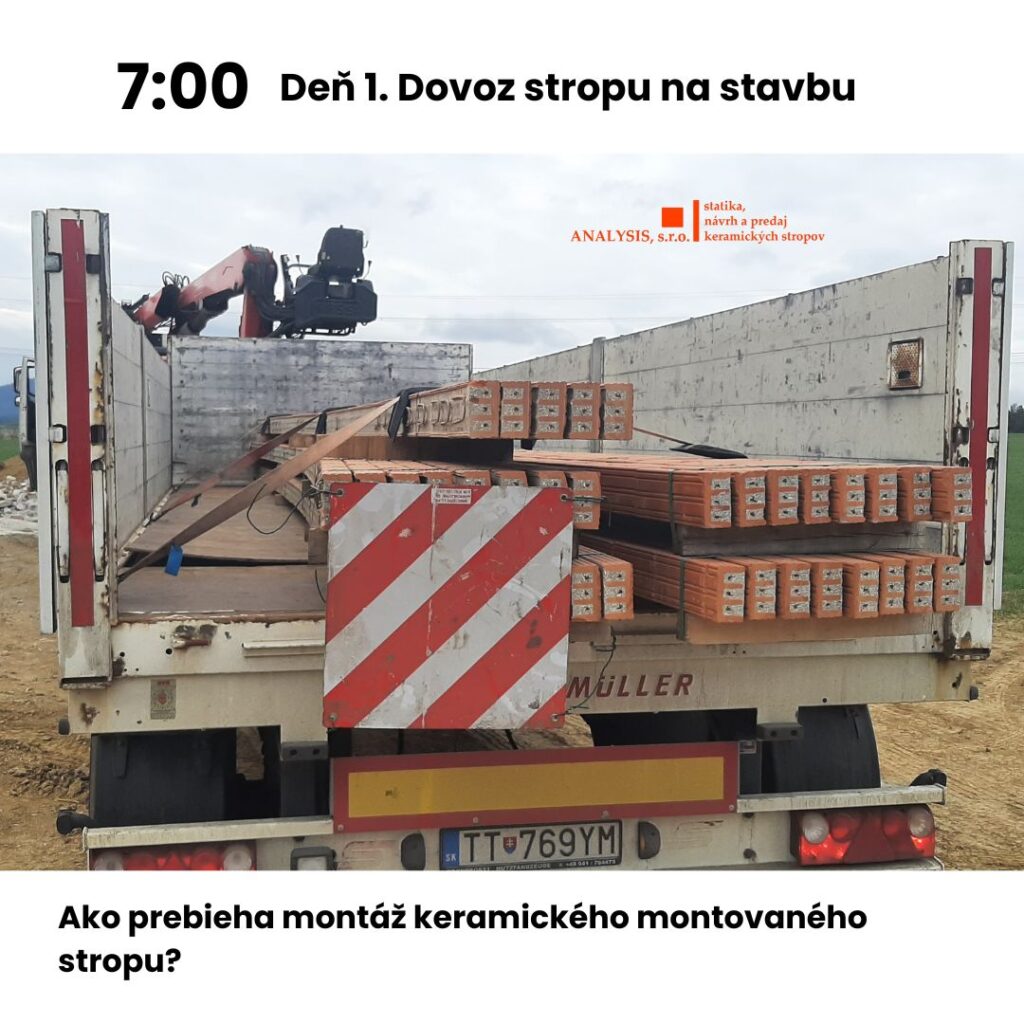 1. Dovoz stropu na stavbu
